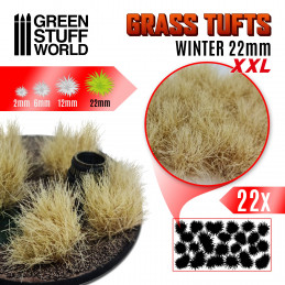 Grass TUFTS XXL - 22mm self-adhesive - WINTER | Grass Tufts 22mm