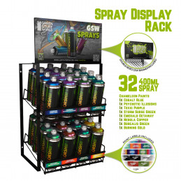 SPRAY METAL DISPLAY - Assortment Chameleon (32 Sprays) | Paint Displays Metals
