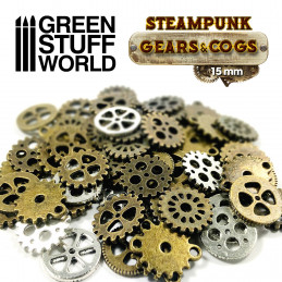 ▷ Buy SteamPunk GEARS and COGS Beads 85gr *** 15 mm | - Green Stuff World