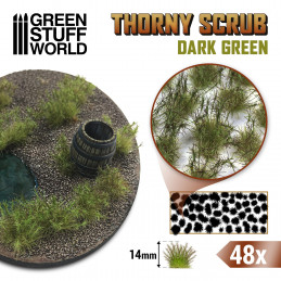 Thorny Scrubs - DARK GREEN | Basing Materials