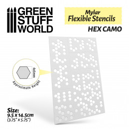 Stencil Flessibili - Mimetizzazione esagonale (4x5mm) | Stencil flessibili