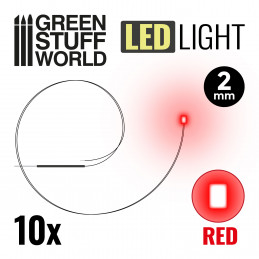 Lumières LED Rouge - 2mm | Lumières LED 2mm