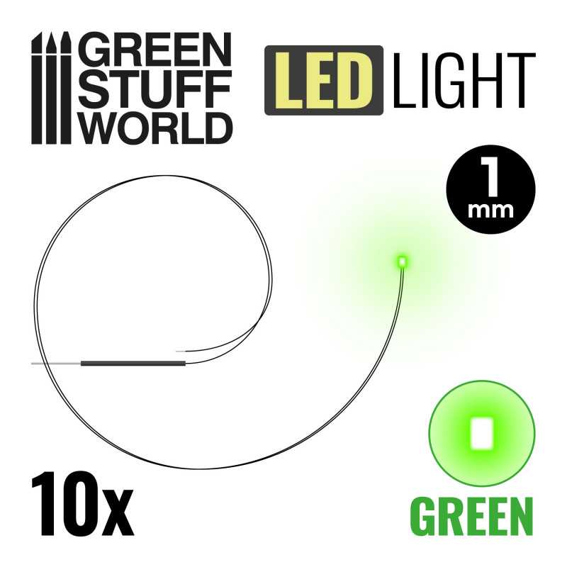 ▷ Green LED Lights - 1mm | - GSW