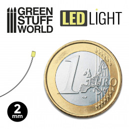 ▷ Green LED Lights - 2mm | - GSW