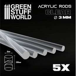 ▷ Acrylic Rods - Round 3 mm CLEAR