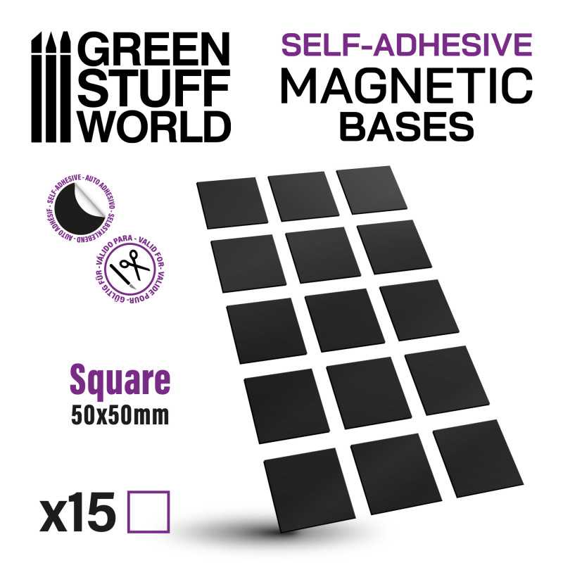 ▷ Jetzt Vorgeschnittene Magnete - Quadrate 50x50mm | - Green Stuff World