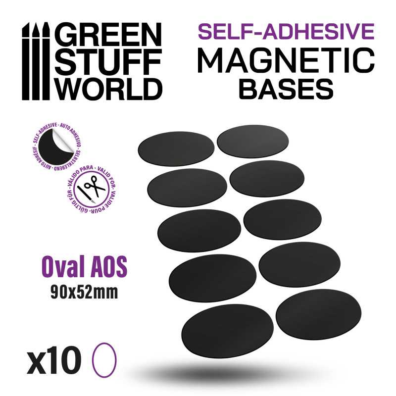 ▷ Oval Magnetic Sheet SELF-ADHESIVE - 90x52mm | - Green Stuff World