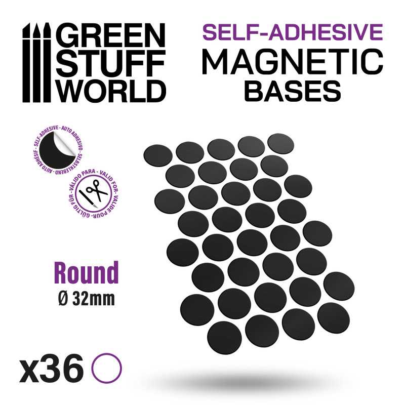 ▷ Round Magnetic Sheet SELF-ADHESIVE - 32mm