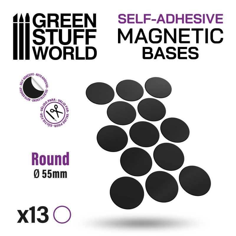 ▷ Round Magnetic Sheet SELF-ADHESIVE - 55mm