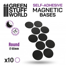 ▷ Round Magnetic Sheet SELF-ADHESIVE - 25mm