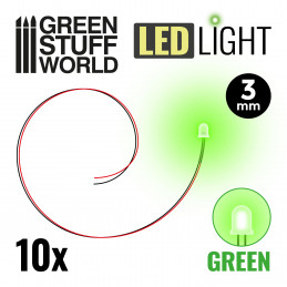 Green LED Lights - 3mm | LED Lights 3mm