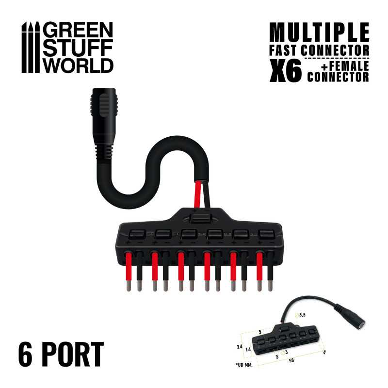 ▷ Multiple Fast connector (x6) + Jack female connector | - GSW