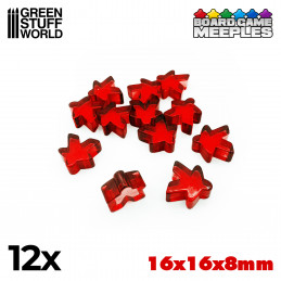 Meeples 16x16x8mm - Rot | Brettspielmarken