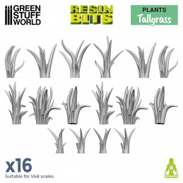 Set impreso en 3D - Hierbas Altas Plantas y vegetacion