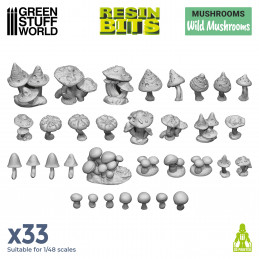 Set impreso en 3D - Setas silvestres Plantas y vegetacion