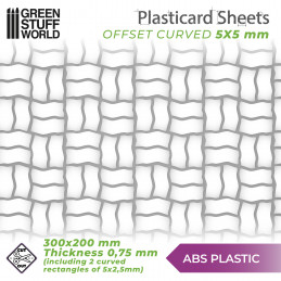 Kunststoffplatte Gebogene Pflastersteine RECHTECKIG-Plastikcard | Geprägte platten