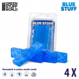 Blau Stuff Sofort Abformmasse - 4 Streifen | Wiederverwendbare BLUE STUFF