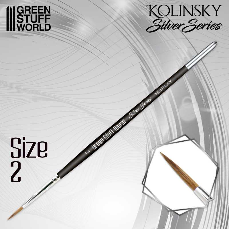 GOLD SERIES Siberian Kolinsky Brush Size 0 Green Stuff Premium
