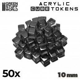 Token Cubos - Negro 10mm Tokens y Fichas de Juegos