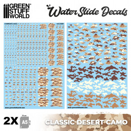 Wasserschiebe Abziehbilder - Klassische Wüstentarnung | Abziehbilder