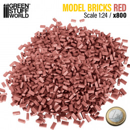 ▷ Miniature bricks - Red x500
