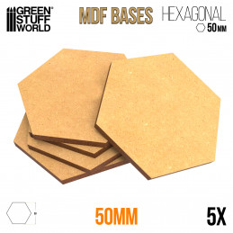 MDF Hex bases 50 mm | Hexagonal MDF Bases
