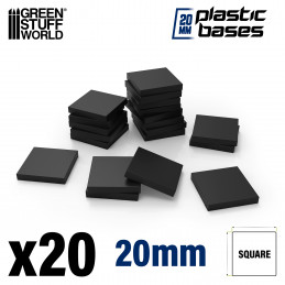 20mm quadratische Kunststoffbasen | Quadratische Kunststoffständer