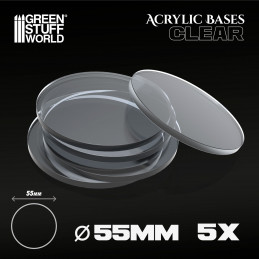 Socles Acryliques ROND 55 mm Transparent | Socles Acryliques Ronds