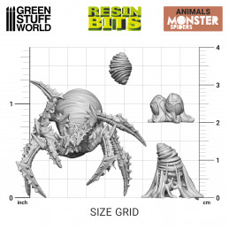 3D printed set - Monster Spiders