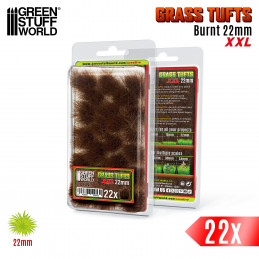 Grass TUFTS XXL - 22mm self-adhesive - BURNT | Basing Materials