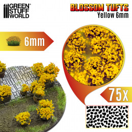 Blossom TUFTS - 6mm - Yellow Flowers