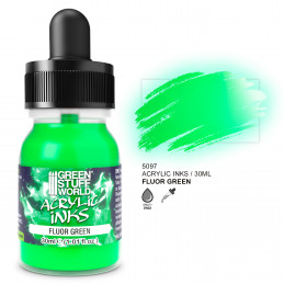 Encre acrylique fluorescente - Vert