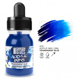 Transparente Flüssige Acrylfarbe - Blau | Acryltinte