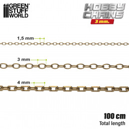 Hobby Kette 3 mm - Voll 1 Meter | Hobby Ketten
