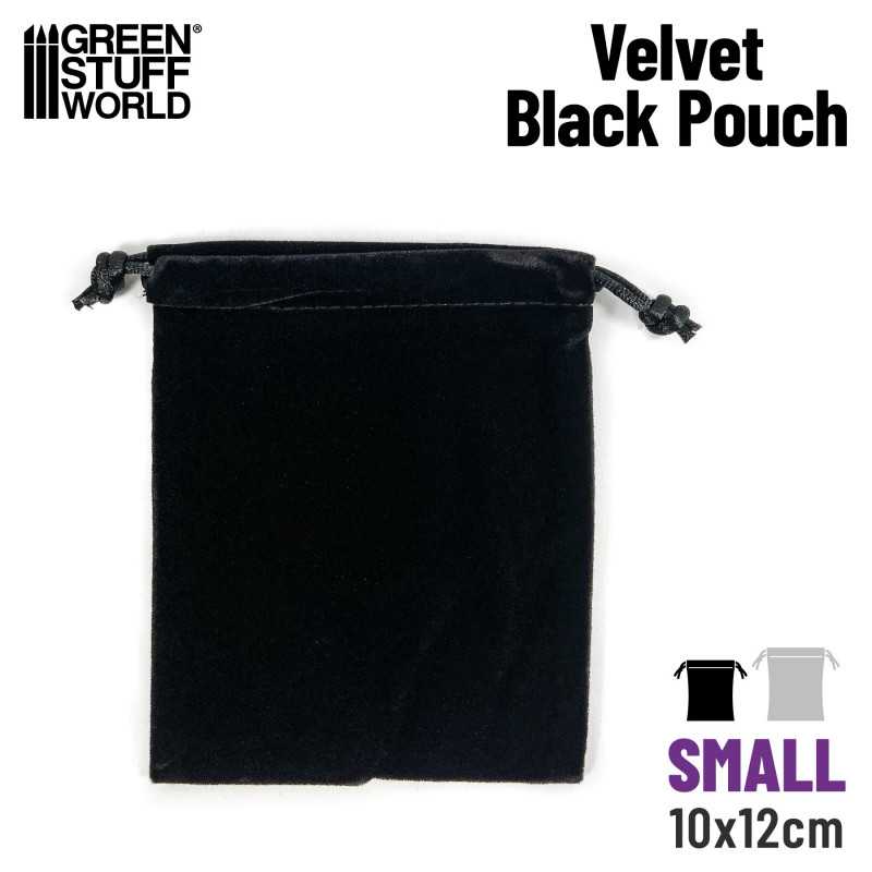 SMALL Velvet Black Pouch with Drawstrings | Boxes and Pouches