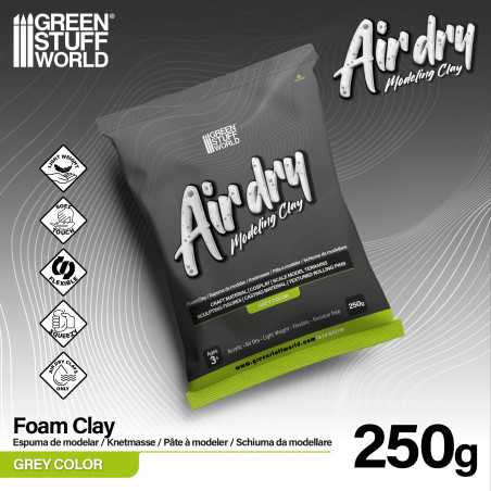 Inicio Tienda Cosplay Air Dry Foam Clay Air Dry Foam Clay 250gr. - Gris