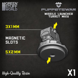 Torreta lanzamisiles Artículos de resina