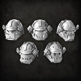 PuppetsWar - Masked Bushi Ork Heads Resin items