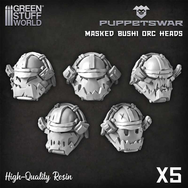 PuppetsWar - Masked Bushi Ork Heads Resin items