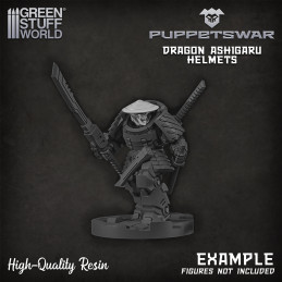 Dragon Ashigaru Helmets Resin items