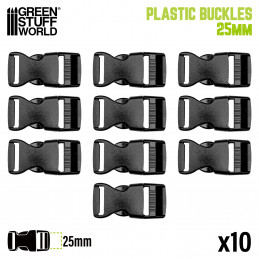 Fibbie di plastica 25 mm | Fibbie clip 25mm