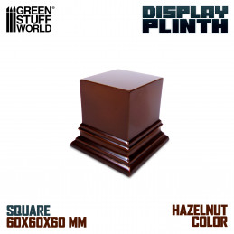 Square Top Display Plinth 6x6 cm - Hazelnut Brown | Squared Plinths