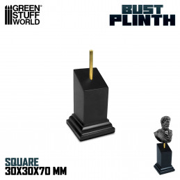 Tapered Bust Plinth 3x3cm Black | Bust Plinths