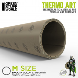 Termoplástico Liso | ThermoArt Smooth Beige | Termoplástico Liso para Cosplay, Modelismo y Manualidades