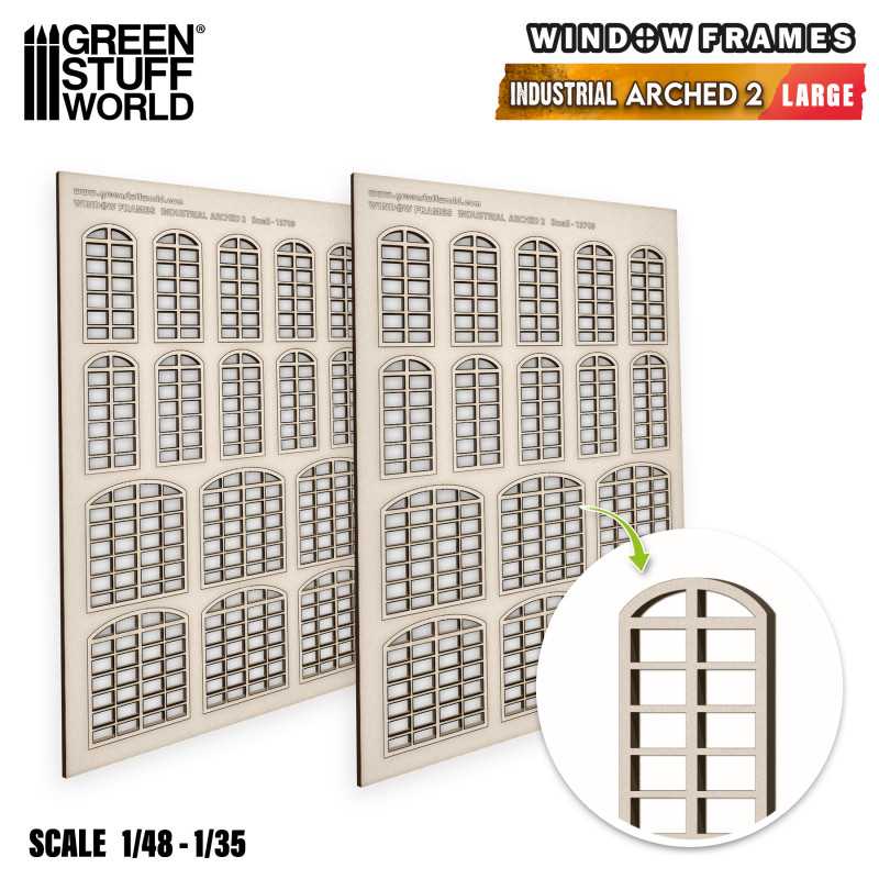 Fenêtres maquette - Industrielles arquées - Grandes (type 2)