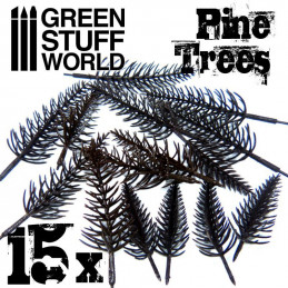 15x flexible Kunststoff-Kiefernbäume | Modell Bäume und Sträucher