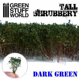 Tall Shrubbery - Dark Green | Scenery and Resin