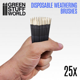 ▷ 25x Disposable Weathering Brushes