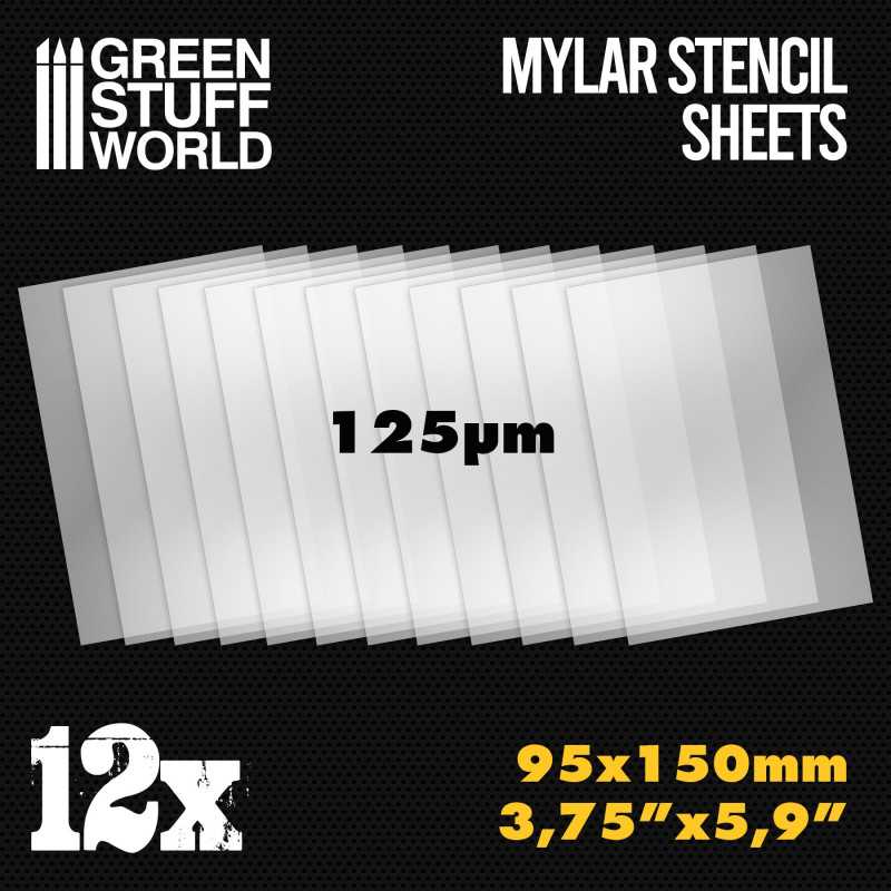 ▷ Small Mylar Stencil Sheets x12 | - GSW