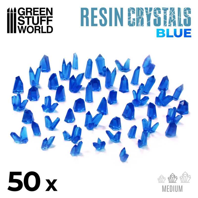 ▷ Comprar Cristales de Resina AZUL - Medianos | - Green Stuff World